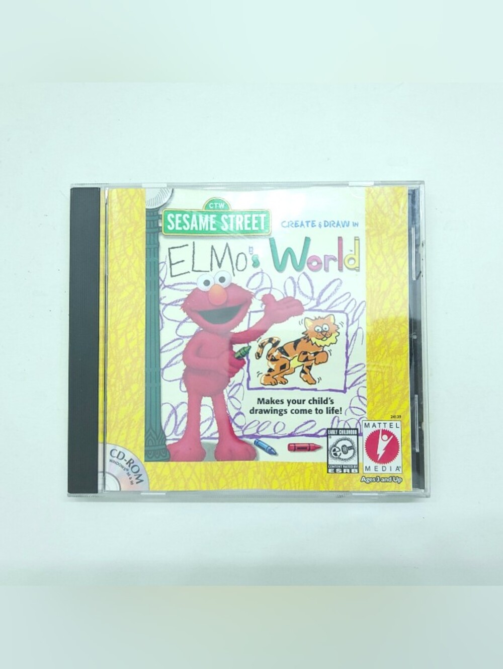 Sesame Street Create & Draw in Elmo's World CD ROM Windows 95 98 Vintage Mattel